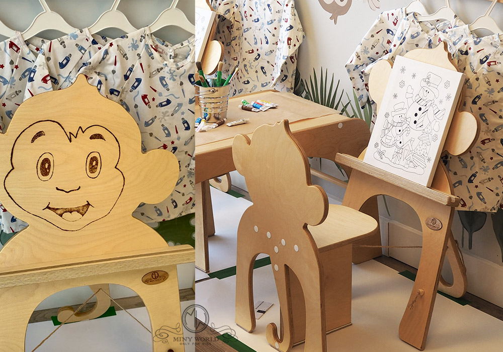 Furniture for kindergarten – Wooden Easel & Chair bundle